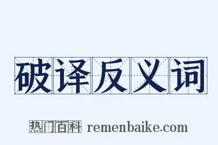 破译反义词是什么意思的图片